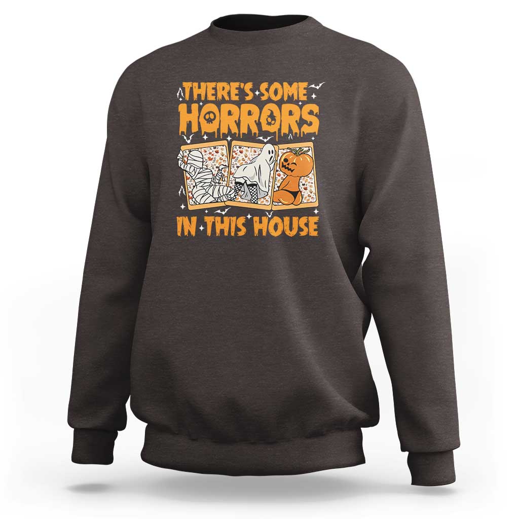 Funny Halloween Sweatshirt There's Some Horrors In This House - Wonder Print Shop