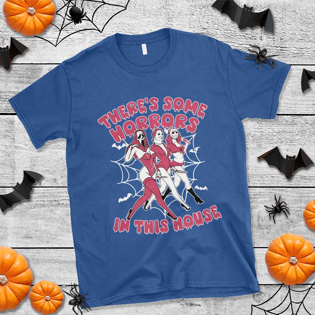 Funny Pink Halloween T Shirt There's Some Horrors In This House - Wonder Print Shop