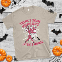 Funny Pink Halloween T Shirt There's Some Horrors In This House - Wonder Print Shop
