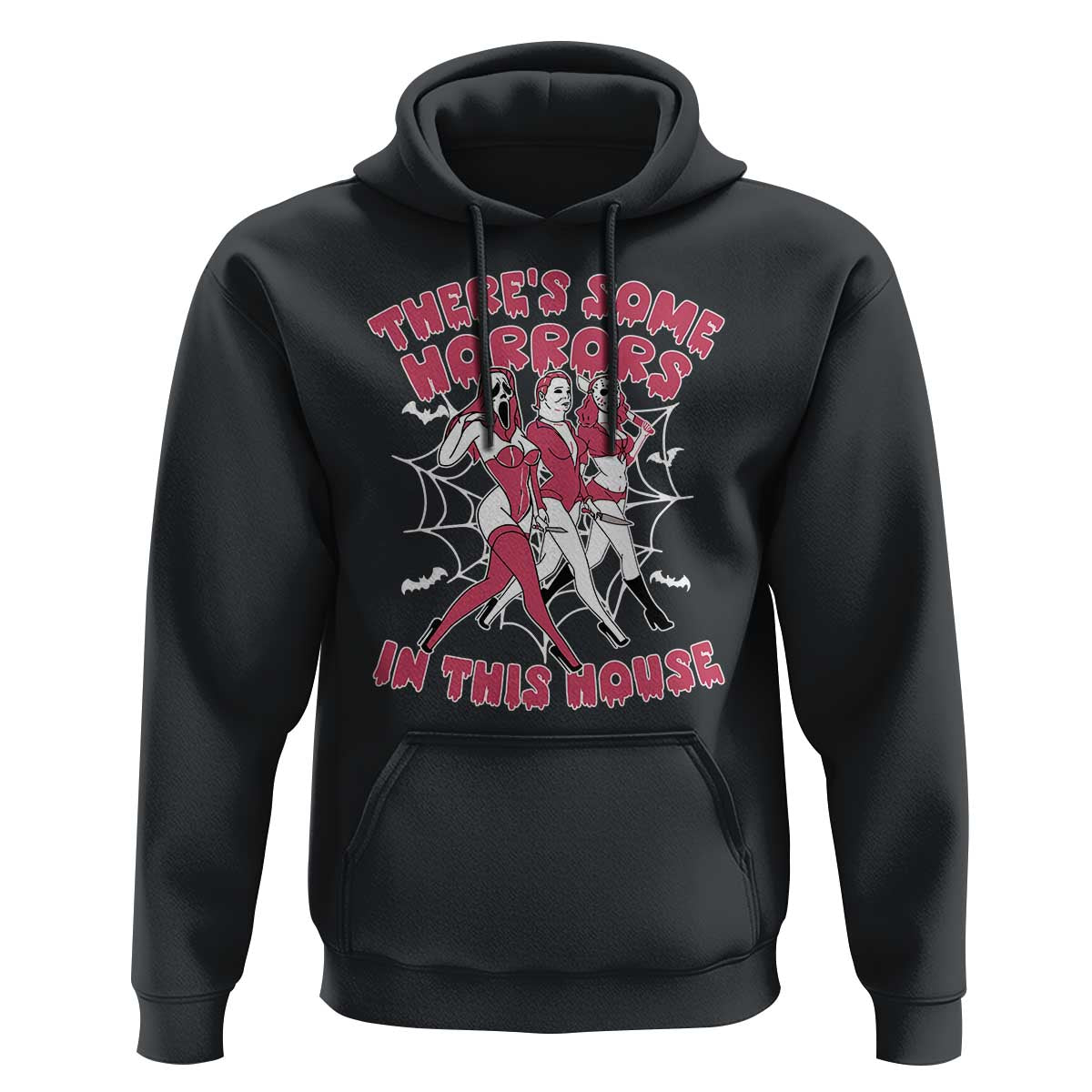 Funny Pink Halloween Hoodie There's Some Horrors In This House