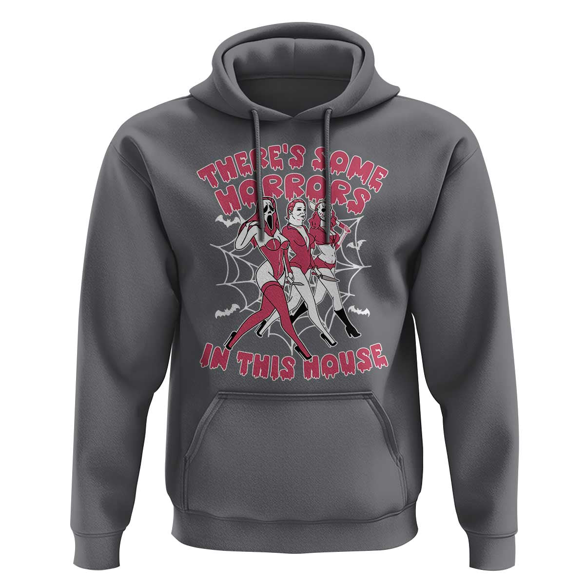 Funny Pink Halloween Hoodie There's Some Horrors In This House
