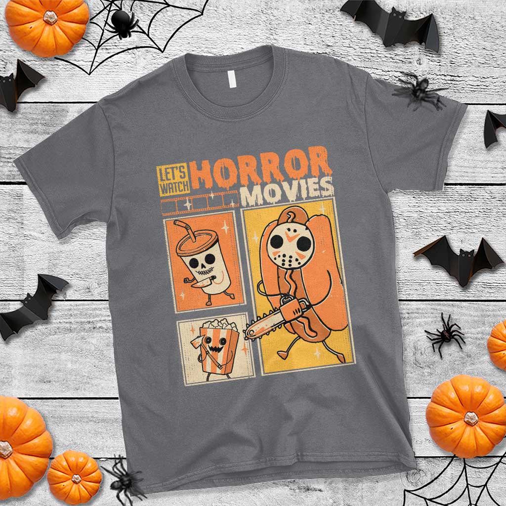 Funny Halloween T Shirt Lets Watch Horror Movies - Wonder Print Shop