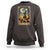 Black Cat Witch Sweatshirt The Witch Tarot Card Starry Night Spooky Halloween - Wonder Print Shop