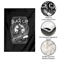 Black Cat Witch Garden Flag Salem Apothecary Halloween - Wonder Print Shop