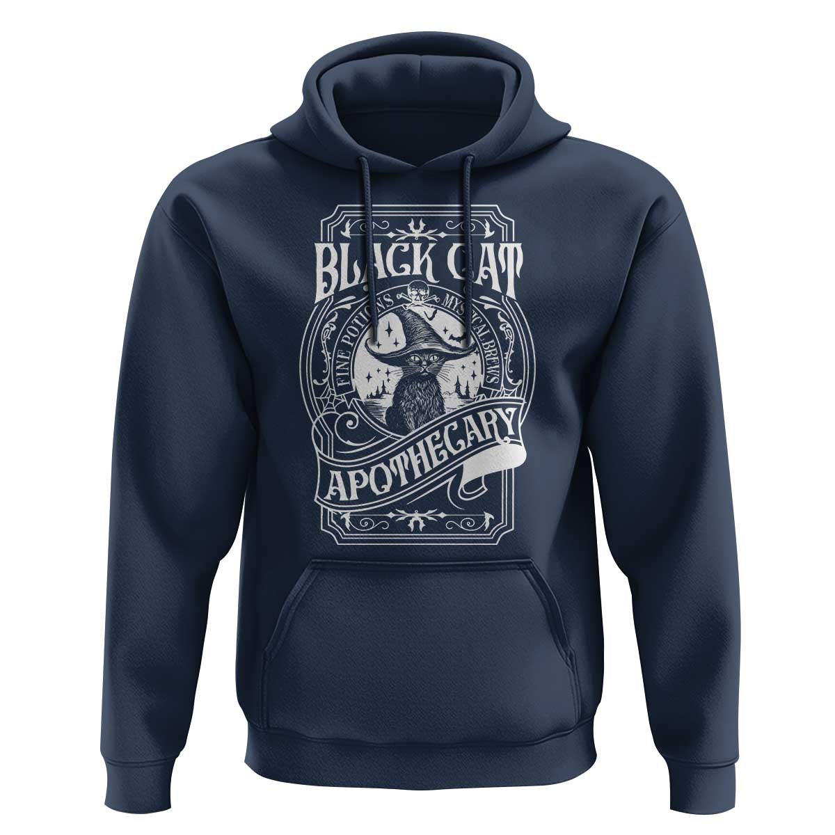 Black Cat Witch Hoodie Salem Apothecary Halloween