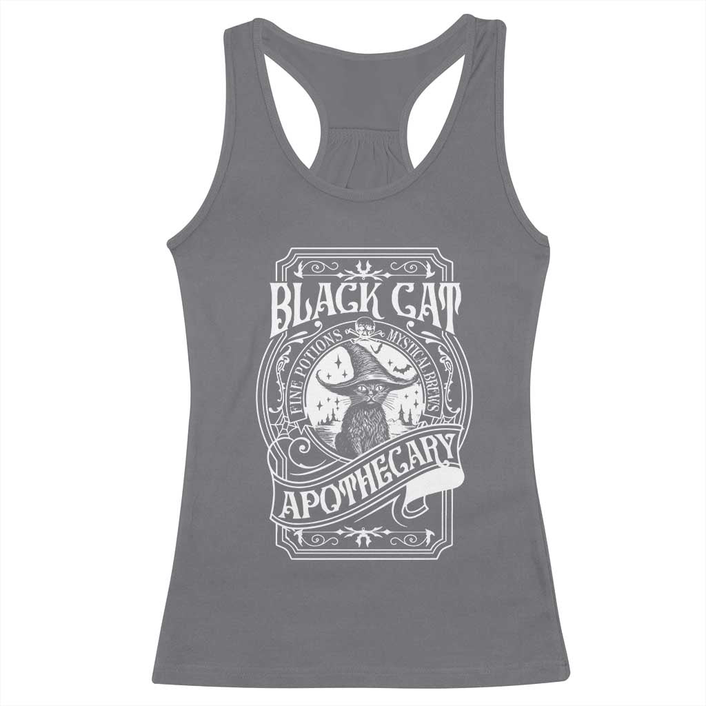 Black Cat Witch Racerback Tank Top Salem Apothecary Halloween