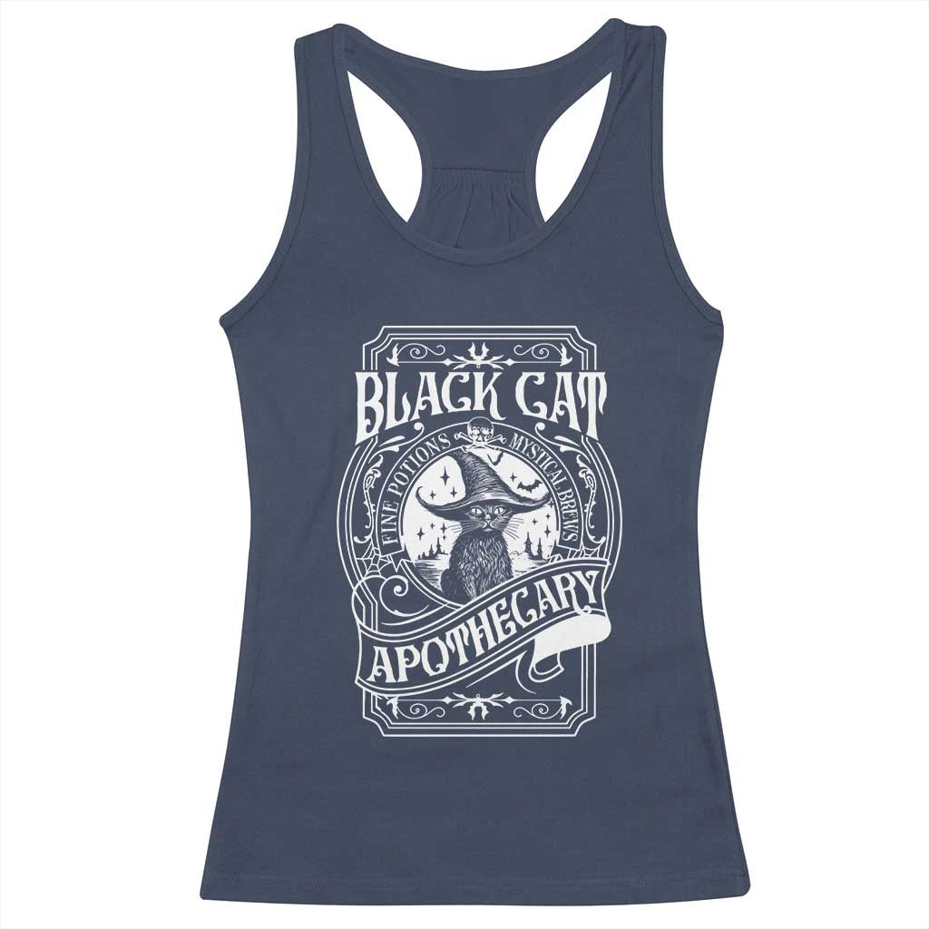 Black Cat Witch Racerback Tank Top Salem Apothecary Halloween