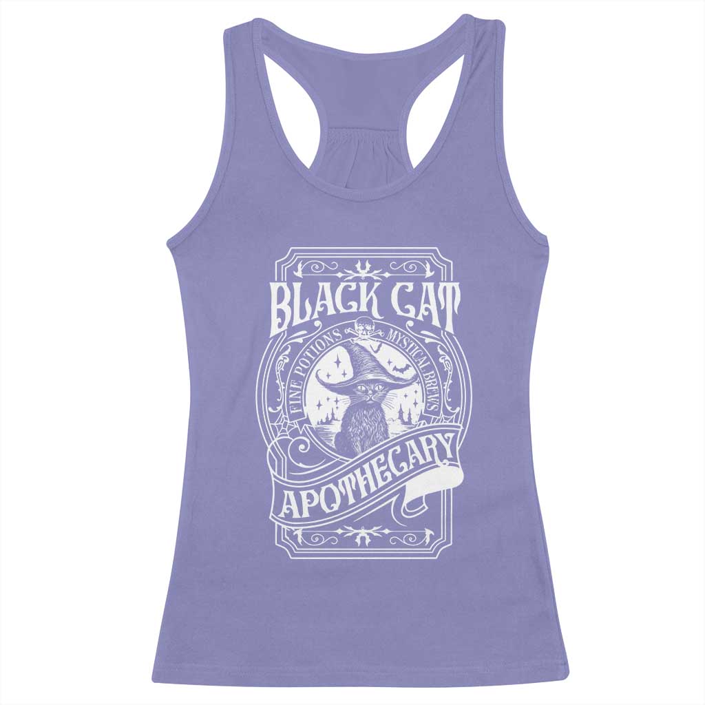Black Cat Witch Racerback Tank Top Salem Apothecary Halloween