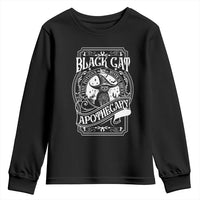 Black Cat Witch Youth Sweatshirt Salem Apothecary Halloween
