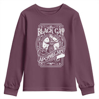 Black Cat Witch Youth Sweatshirt Salem Apothecary Halloween
