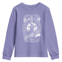 Black Cat Witch Youth Sweatshirt Salem Apothecary Halloween