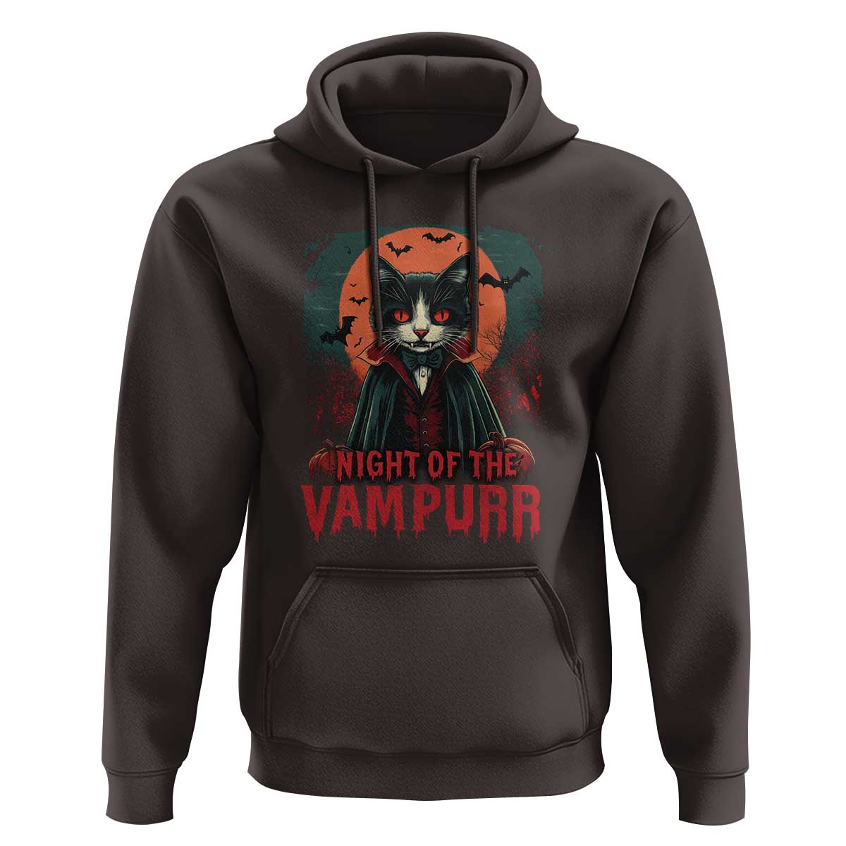 Halloween Vampire Cat Hoodie Night Of The Vampurr
