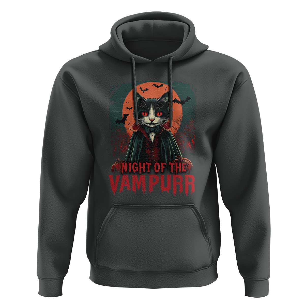 Halloween Vampire Cat Hoodie Night Of The Vampurr