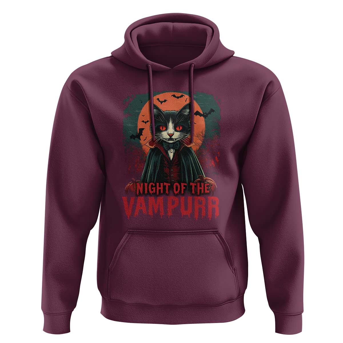 Halloween Vampire Cat Hoodie Night Of The Vampurr