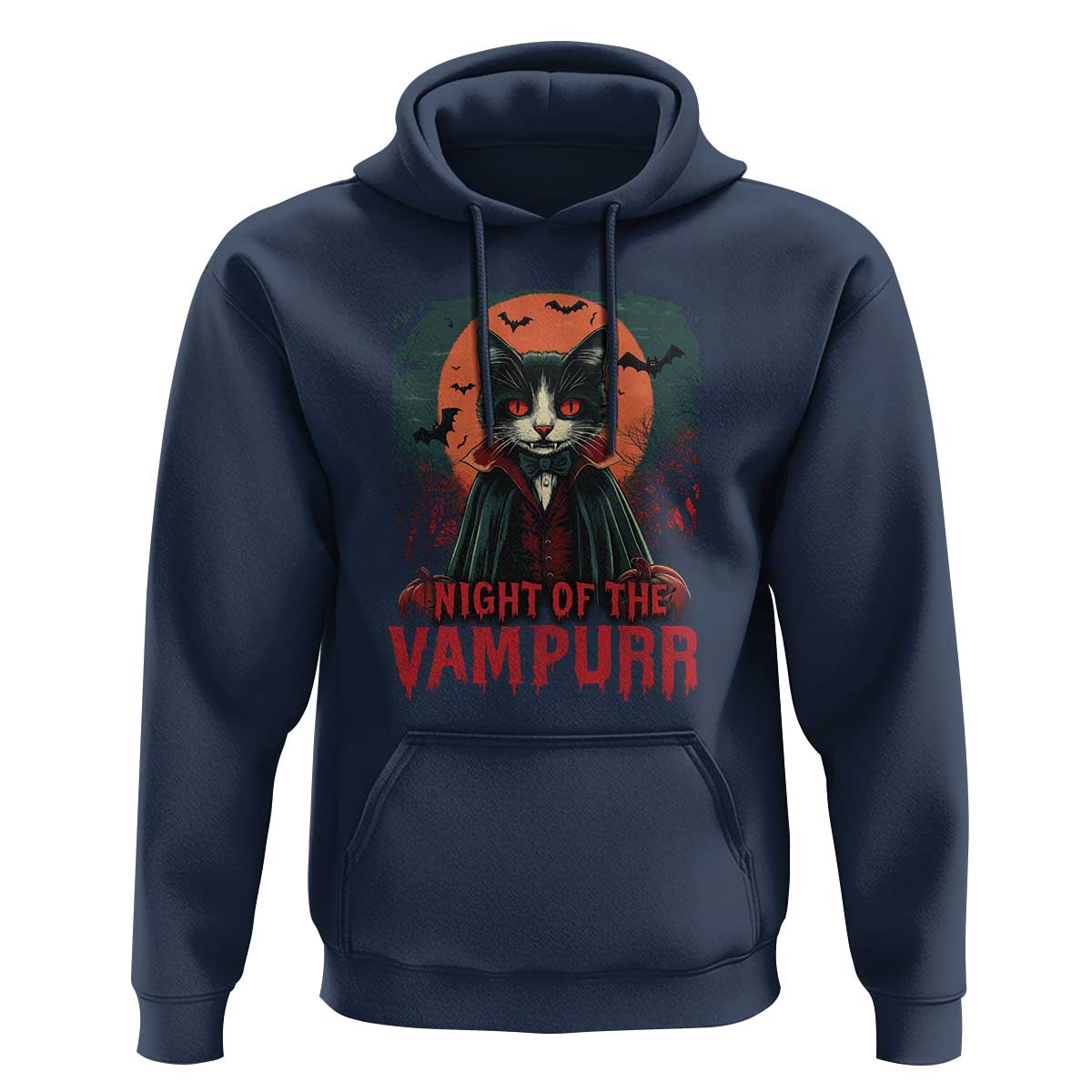 Halloween Vampire Cat Hoodie Night Of The Vampurr