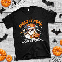 Funny Halloween Hip Hop T Shirt Creep It Real Gangster Ghost - Wonder Print Shop