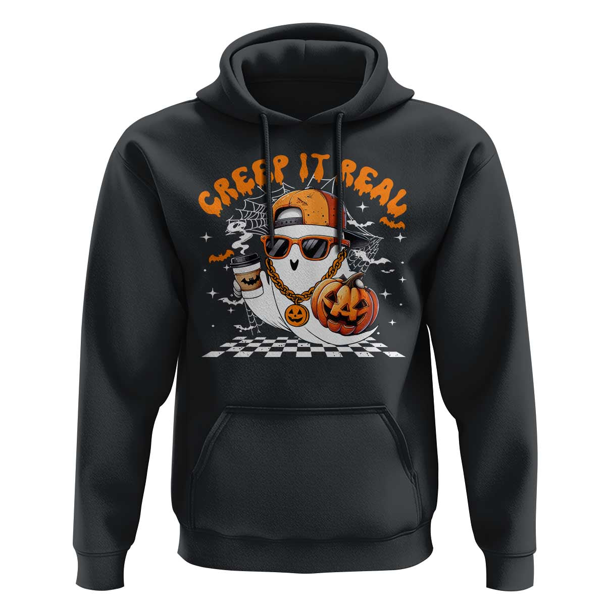 Funny Halloween Hip Hop Hoodie Creep It Real Gangster Ghost
