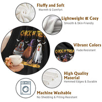 Funny Halloween Throw Blanket Chick Or Treat Spooky Chicken - Wonder Print Shop