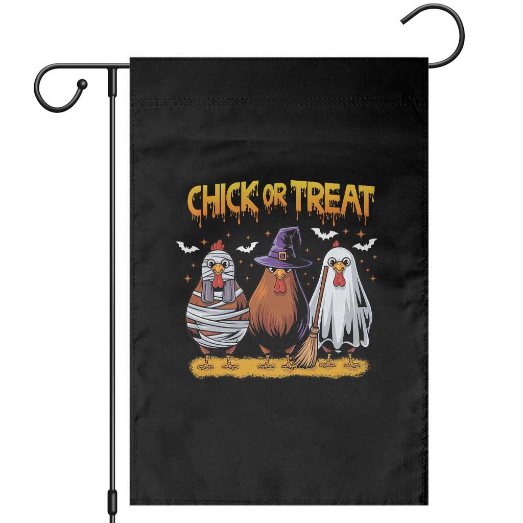Funny Halloween Garden Flag Chick Or Treat Spooky Chicken - Wonder Print Shop