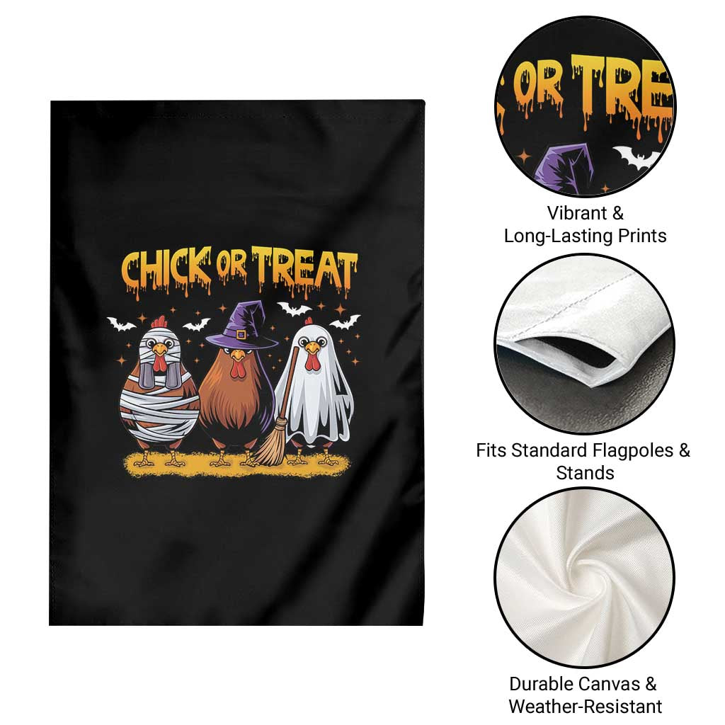 Funny Halloween Garden Flag Chick Or Treat Spooky Chicken - Wonder Print Shop