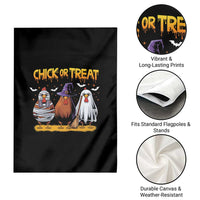 Funny Halloween Garden Flag Chick Or Treat Spooky Chicken - Wonder Print Shop