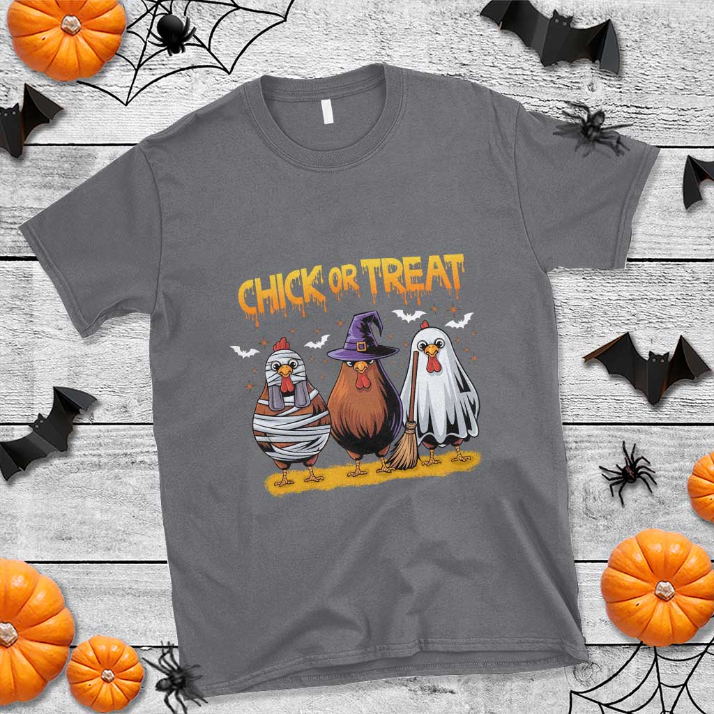 Funny Halloween T Shirt Chick Or Treat Spooky Chicken - Wonder Print Shop