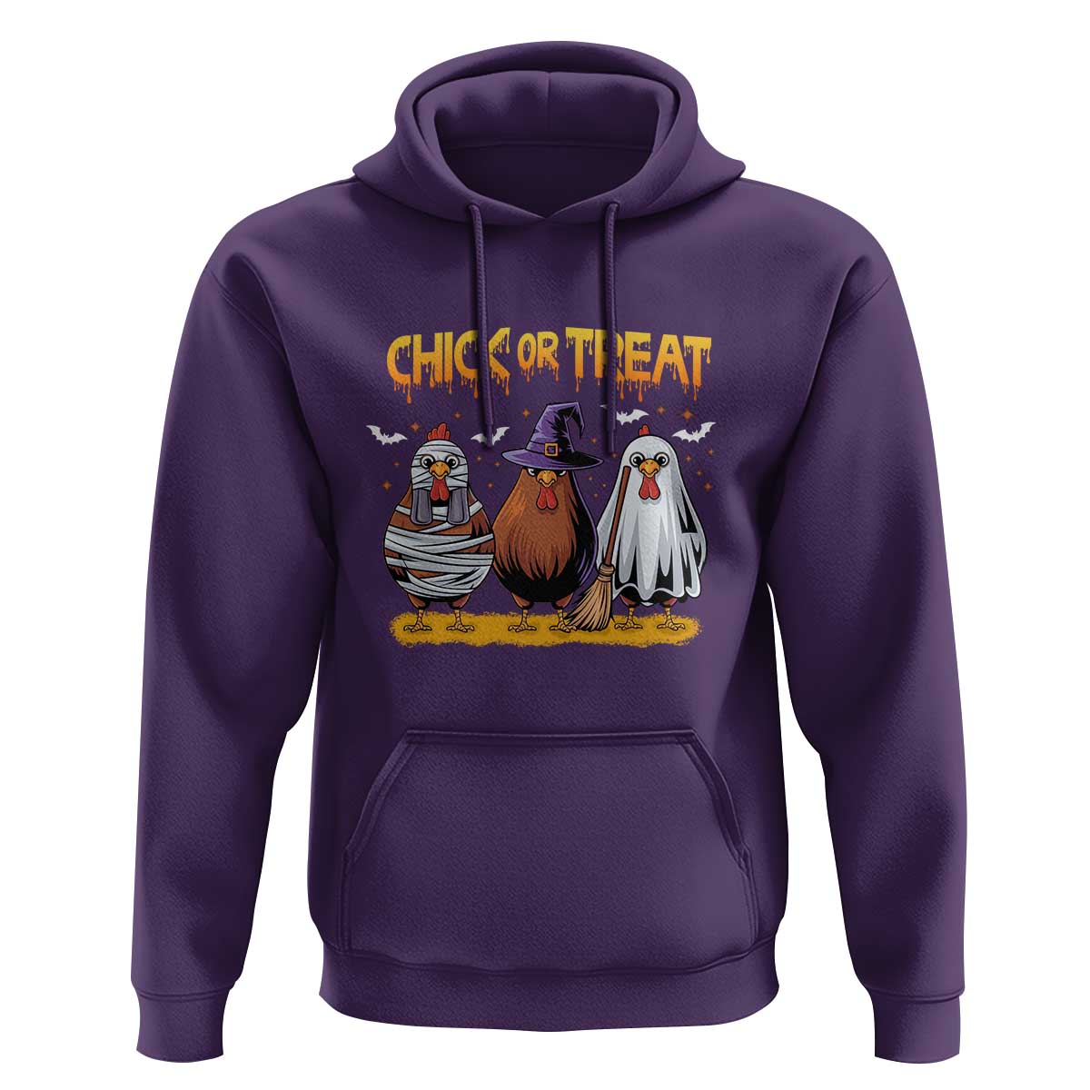 Funny Halloween Hoodie Chick Or Treat Spooky Chicken