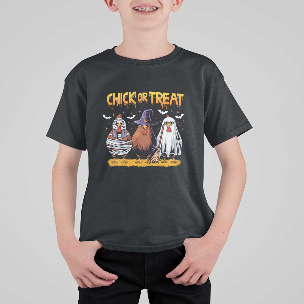 Funny Halloween T Shirt For Kid Chick Or Treat Spooky Chicken - Wonder Print Shop