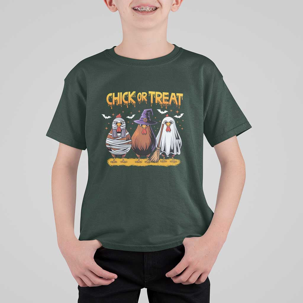 Funny Halloween T Shirt For Kid Chick Or Treat Spooky Chicken - Wonder Print Shop