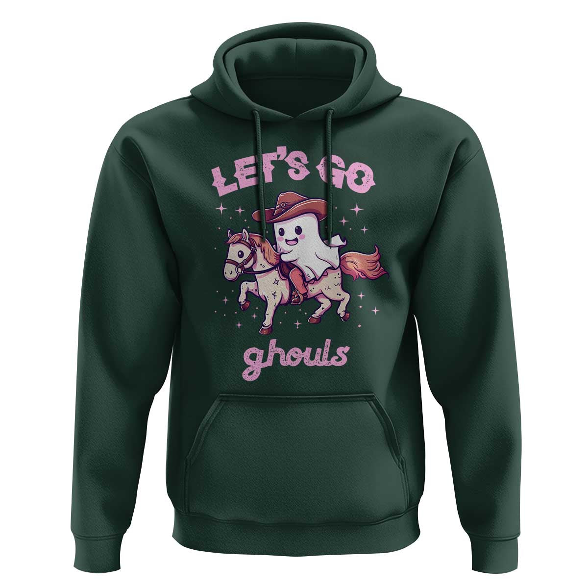 Halloween Cowboy Hoodie Let's Go Ghouls Ghost Riding Horse