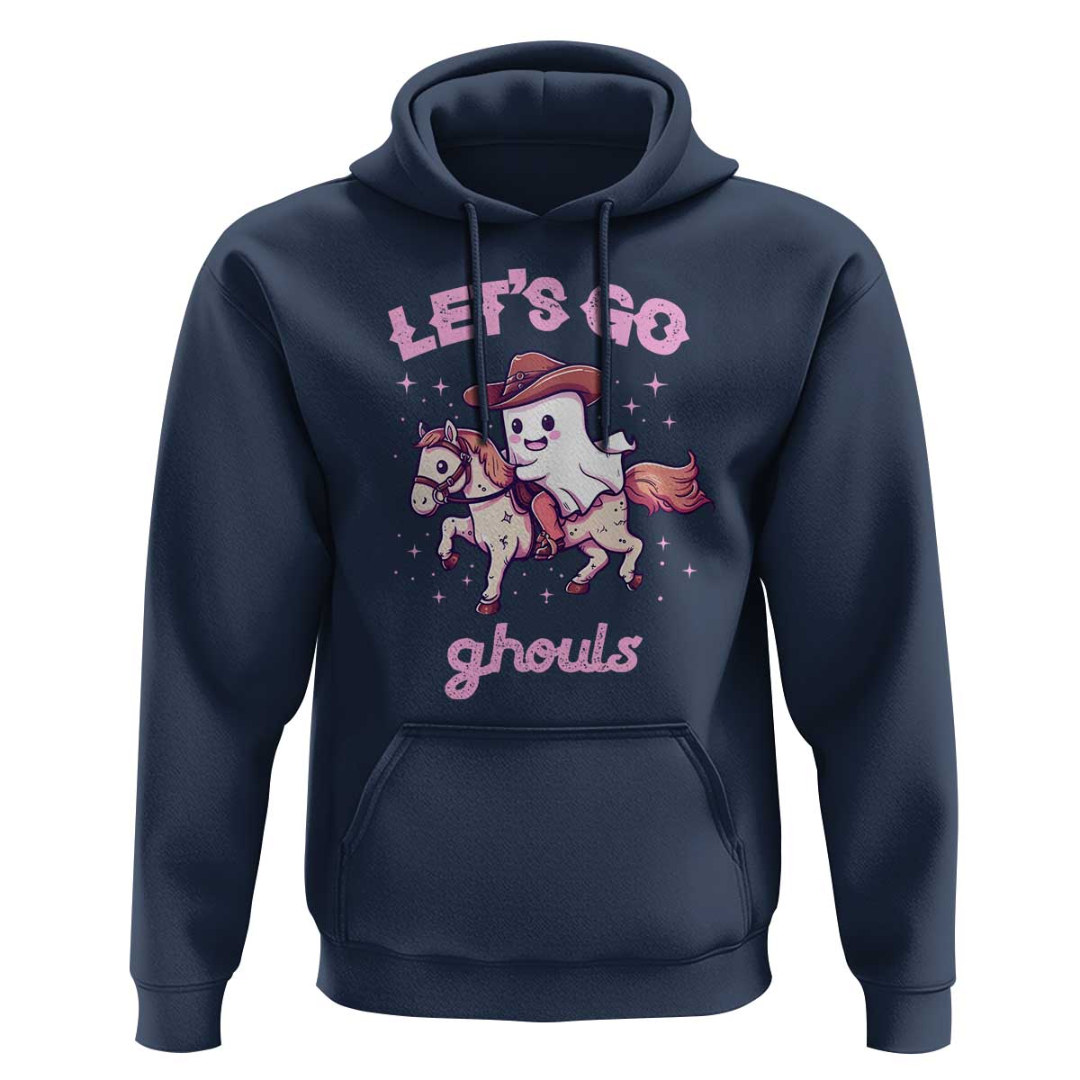 Halloween Cowboy Hoodie Let's Go Ghouls Ghost Riding Horse