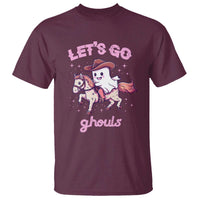Halloween Cowboy T Shirt Let's Go Ghouls Ghost Riding Horse - Wonder Print Shop