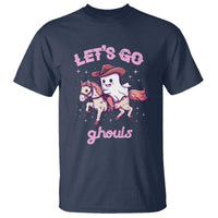 Halloween Cowboy T Shirt Let's Go Ghouls Ghost Riding Horse - Wonder Print Shop