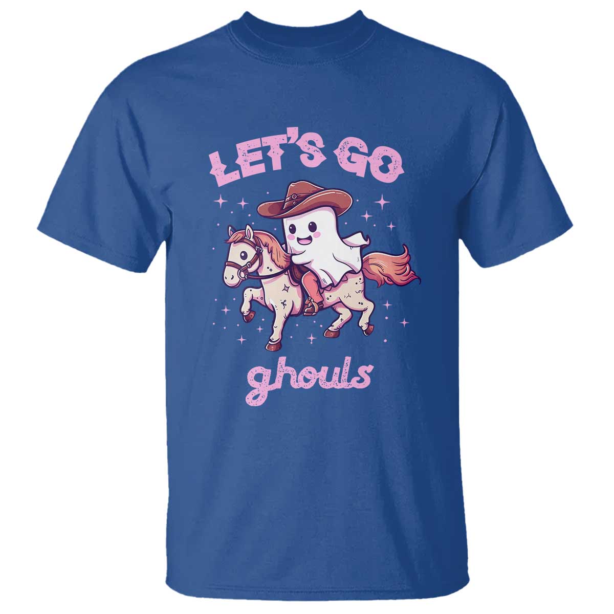 Halloween Cowboy T Shirt Let's Go Ghouls Ghost Riding Horse - Wonder Print Shop