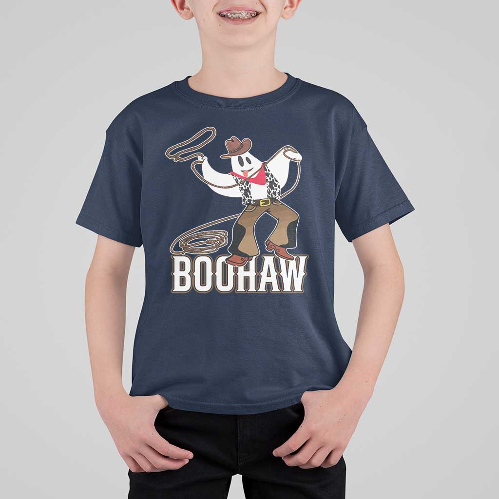 Halloween Cowboy T Shirt For Kid BooHaw Western Ghost - Wonder Print Shop