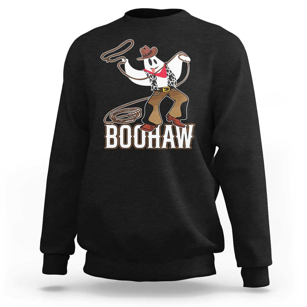 Halloween Cowboy Sweatshirt BooHaw Western Ghost - Wonder Print Shop