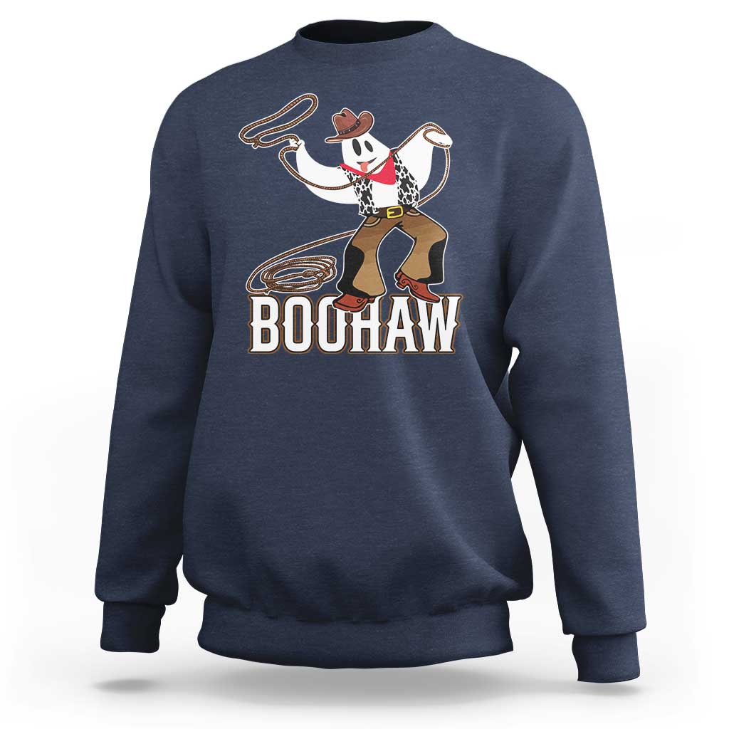 Halloween Cowboy Sweatshirt BooHaw Western Ghost - Wonder Print Shop