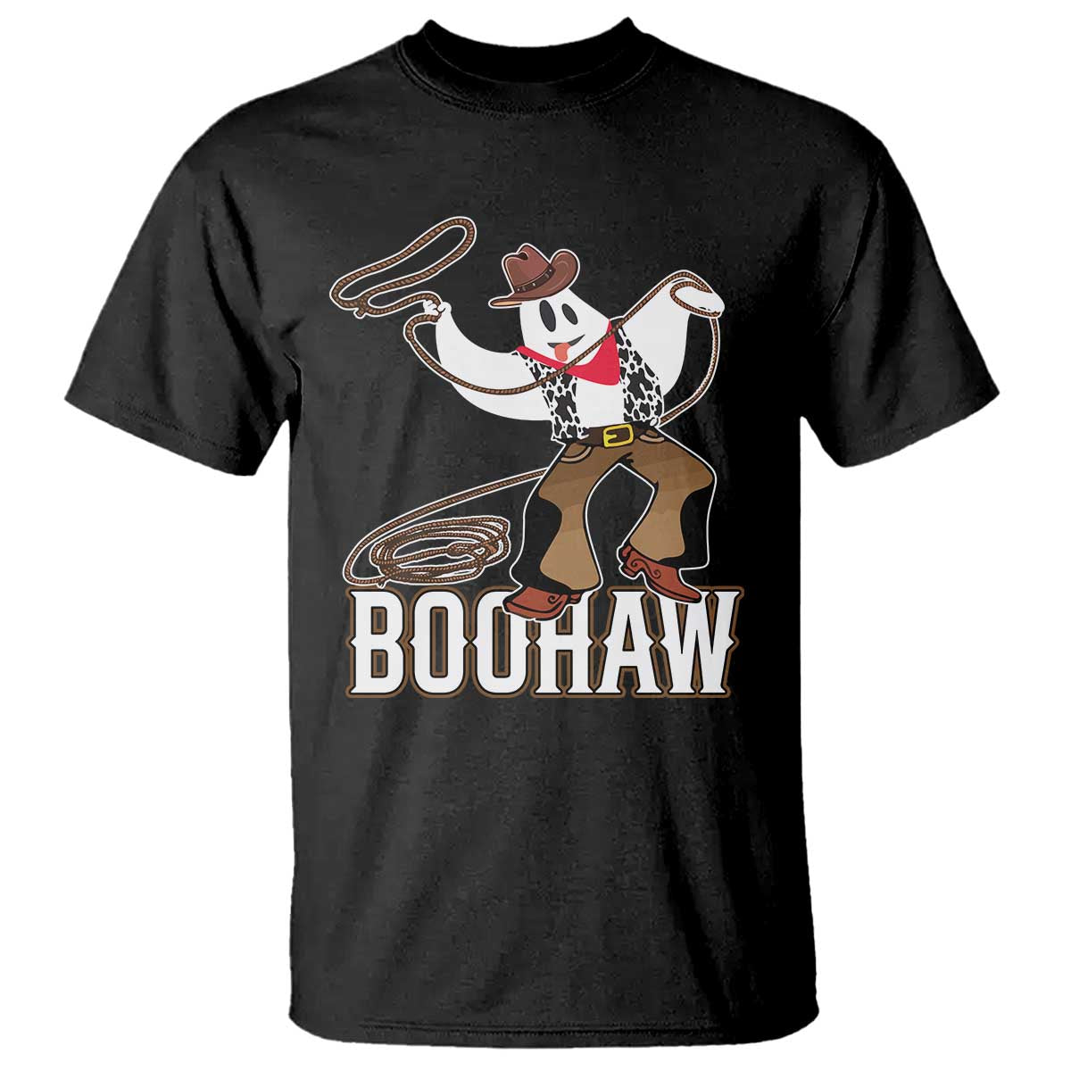 Halloween Cowboy T Shirt BooHaw Western Ghost - Wonder Print Shop