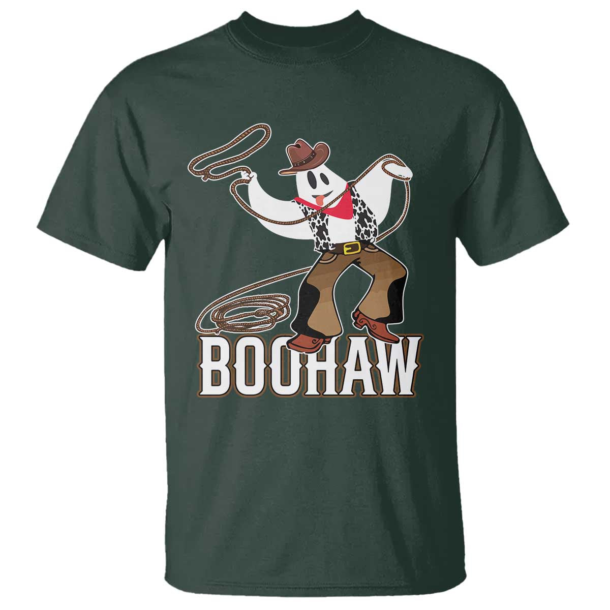 Halloween Cowboy T Shirt BooHaw Western Ghost - Wonder Print Shop