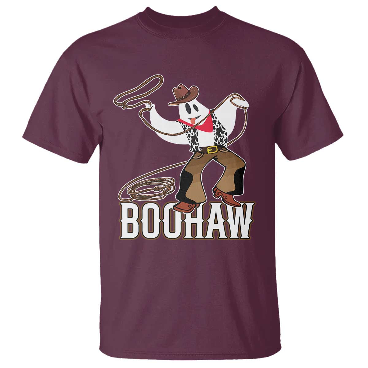 Halloween Cowboy T Shirt BooHaw Western Ghost - Wonder Print Shop