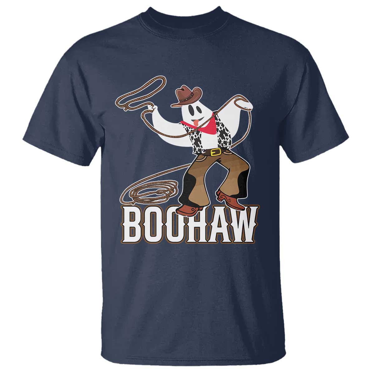 Halloween Cowboy T Shirt BooHaw Western Ghost - Wonder Print Shop