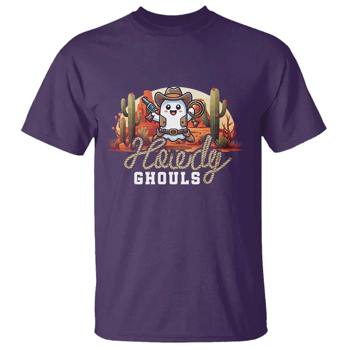 Halloween Cowboy T Shirt Howdy Ghouls Funny Western Ghost