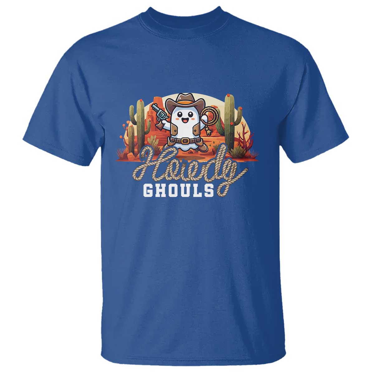 Halloween Cowboy T Shirt Howdy Ghouls Funny Western Ghost