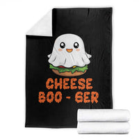Funny Halloween Throw Blanket Cheese Boo-ger Cute Hamburger Ghost - Wonder Print Shop