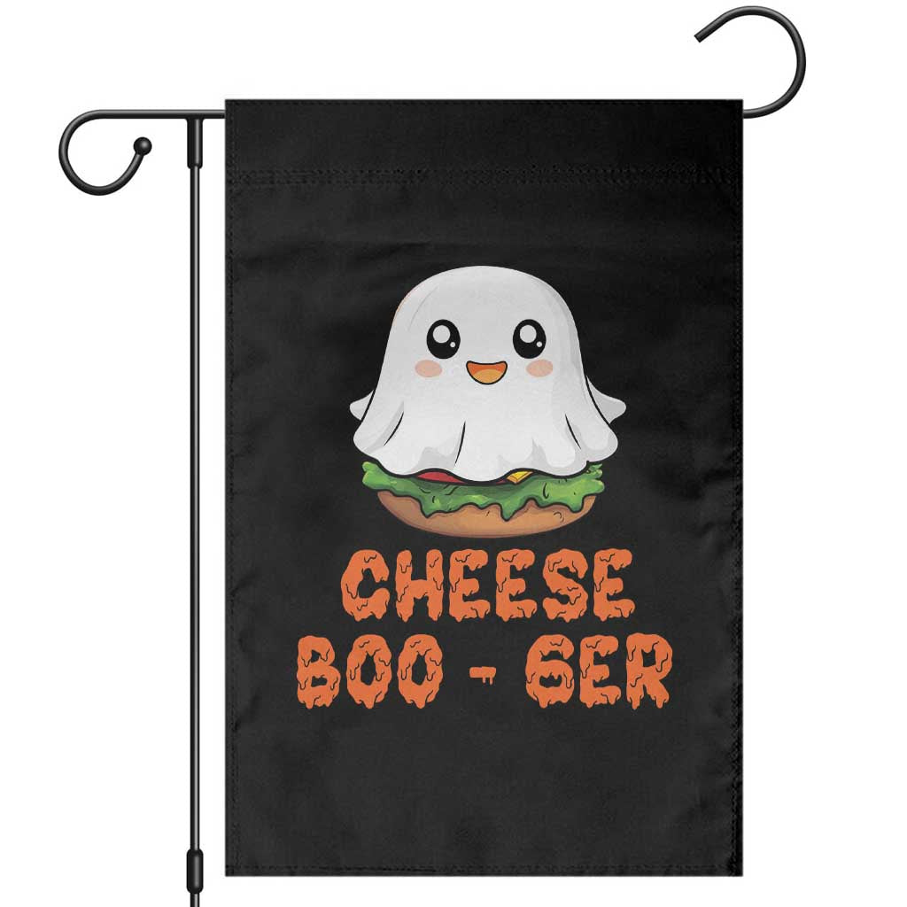 Funny Halloween Garden Flag Cheese Boo-ger Cute Hamburger Ghost - Wonder Print Shop