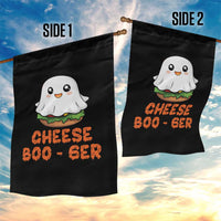 Funny Halloween Garden Flag Cheese Boo-ger Cute Hamburger Ghost - Wonder Print Shop