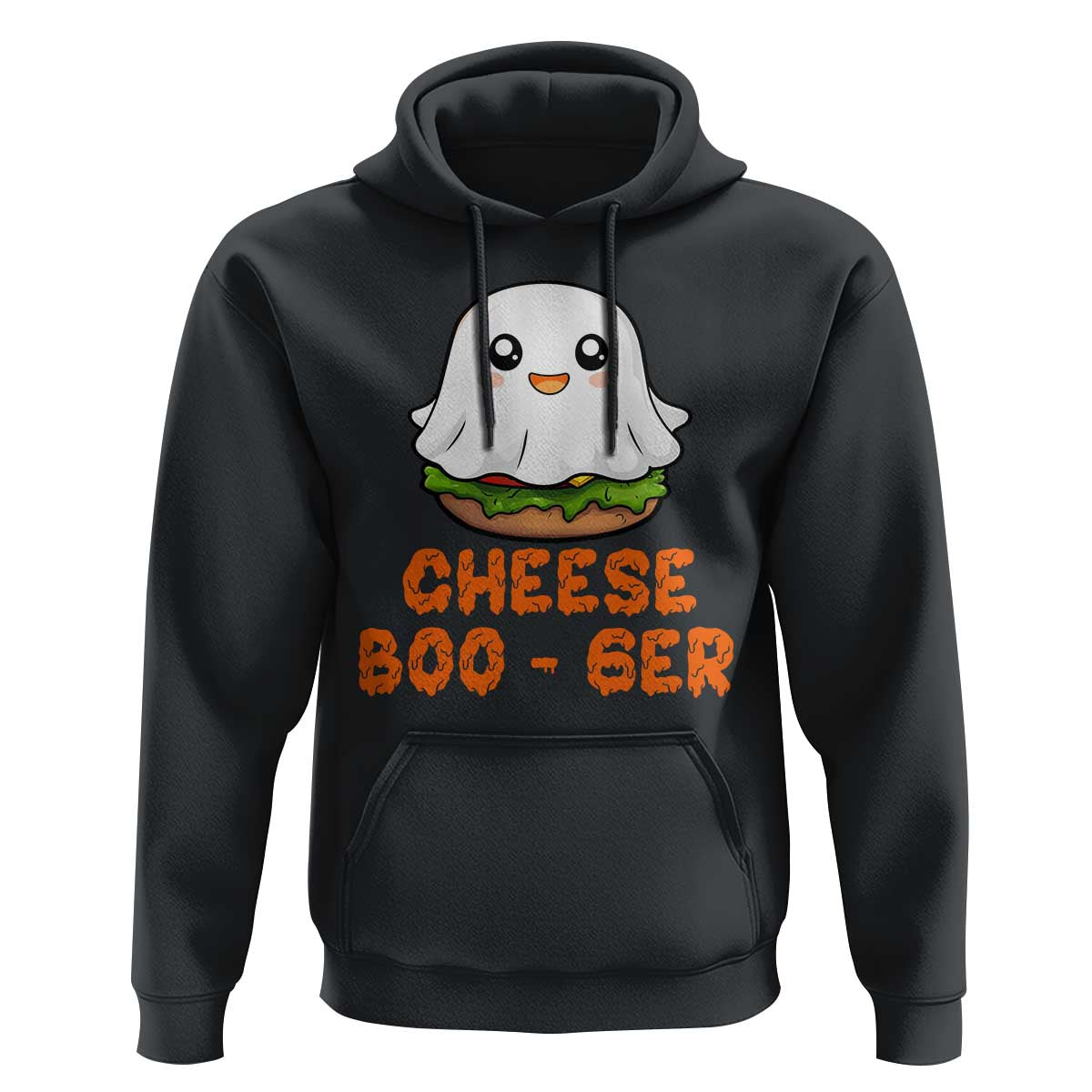 Funny Halloween Hoodie Cheese Boo-ger Cute Hamburger Ghost