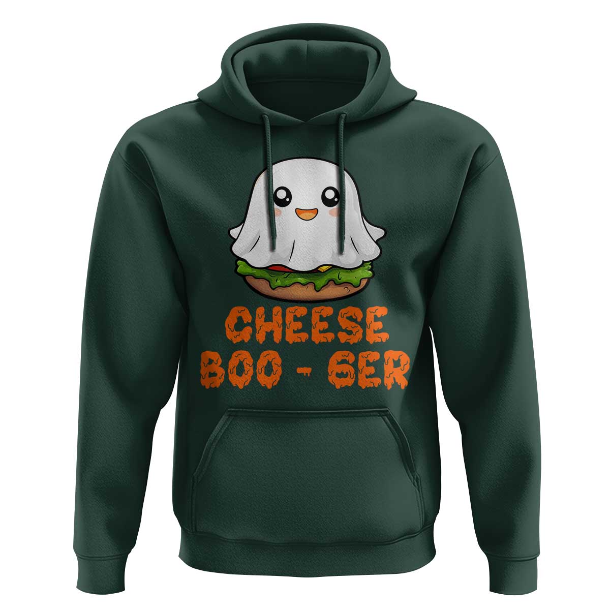 Funny Halloween Hoodie Cheese Boo-ger Cute Hamburger Ghost