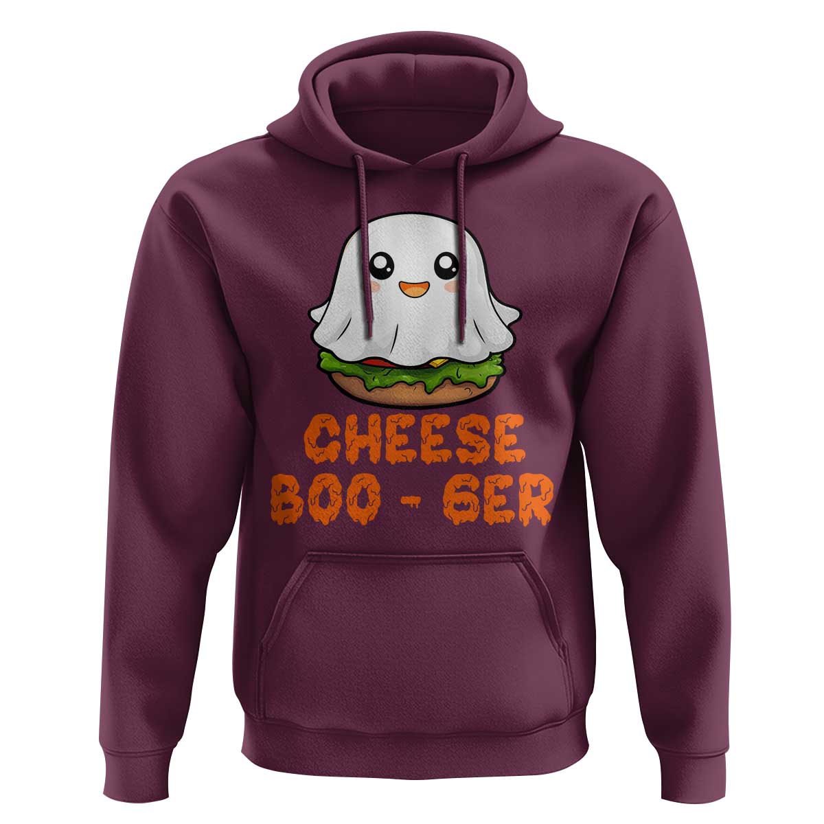 Funny Halloween Hoodie Cheese Boo-ger Cute Hamburger Ghost