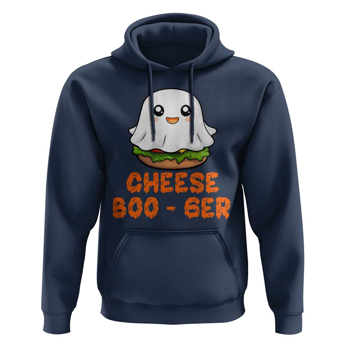 Funny Halloween Hoodie Cheese Boo-ger Cute Hamburger Ghost